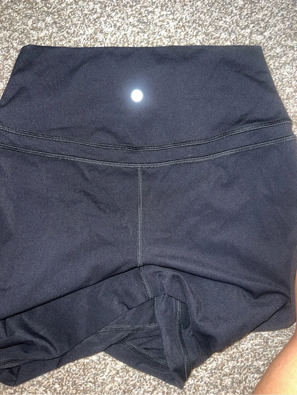 Balance Collection Black Cropped Capri Leggings Size Small High Rise Activewear - Picture 3 of 4